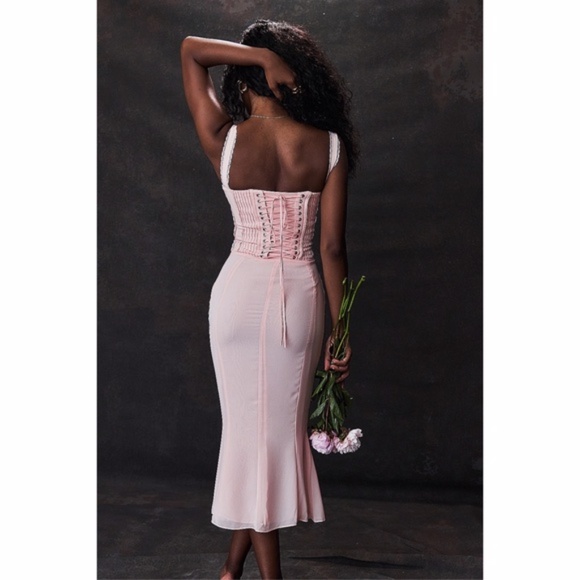 NEW House of CB Syrah Dress Soft Peach Large - Picture 12 of 17